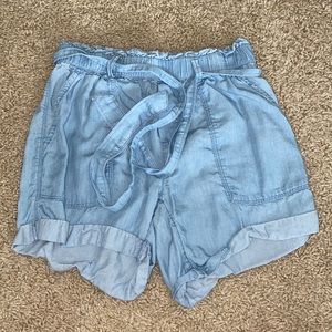 Aerie flowy denim shorts!